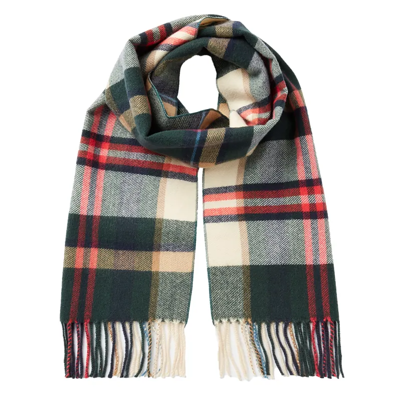 Joules Langtree Check Scarf - Green Check